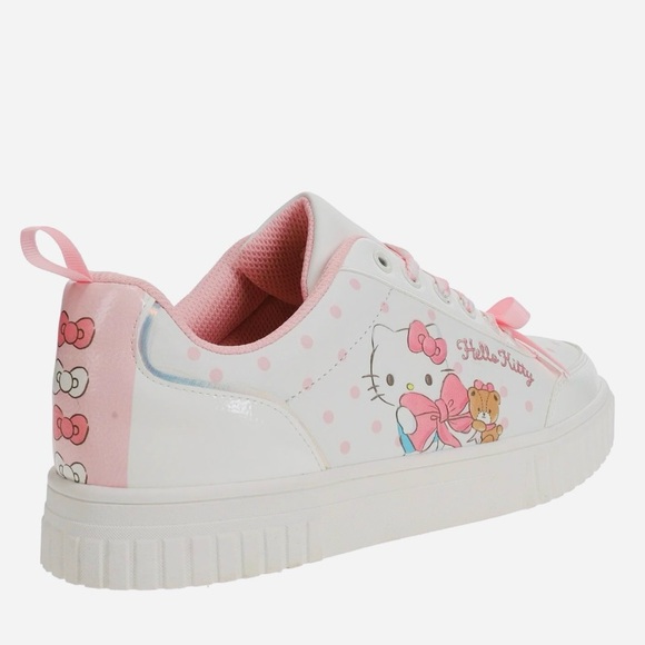 Hello Kitty Pink and White Sneakers Size 7 Sanrio Licensed Platform Shoes - Picture 5 of 11